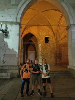 Partenza da Piazza Cavalli: Davide Manzella, Edoardo Illica, Giovanni Peroni, Simone Pagani